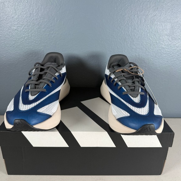 Adidas Lightblaze Mens‎ Running Shoes White Blue Grey JS4254 Size 9 NEW main image 7